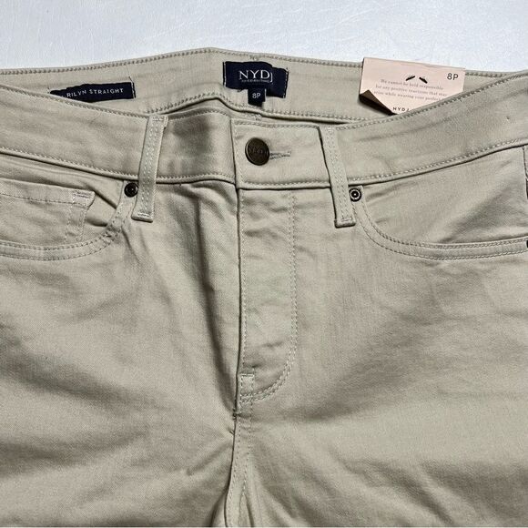 NYDJ | NWT Lift TuckāTechnology High Rise Marilyn Straight Cream ColoredāJeans - Picture 2 of 8